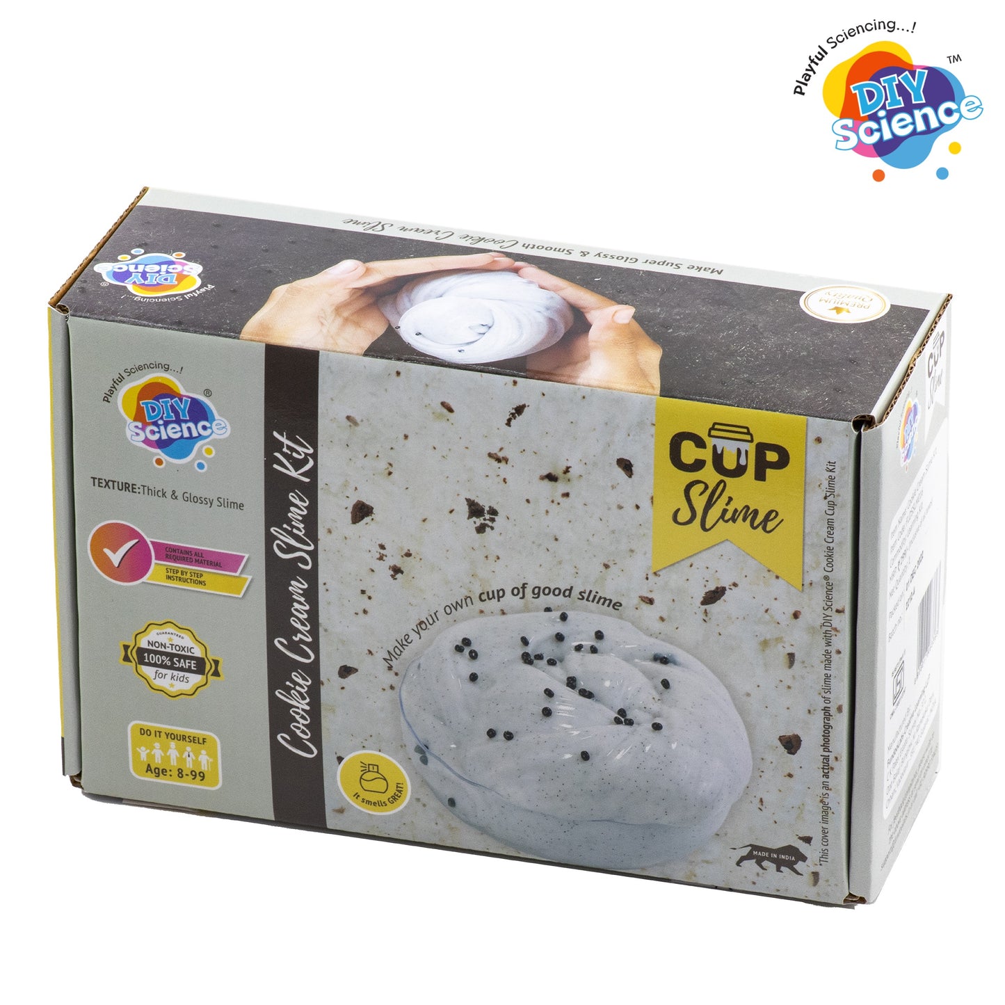 Buy Diy Science Cookie Cream Cup Slime Kit (Texture Thick & Glossy Slime) at Myneemoe Online In India