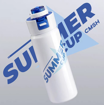 Buy Summer Cup Stainless Steel Water Bottle – Leakproof, BPA-Free & Easy-Clean White at MyneeMoe Online In India