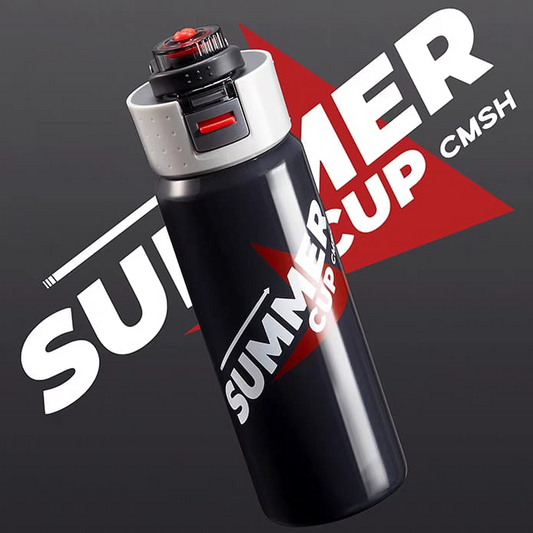 Buy Summer Cup Stainless Steel Water Bottle – Leakproof, BPA-Free & Easy-Clean Black at MyneeMoe Online In India