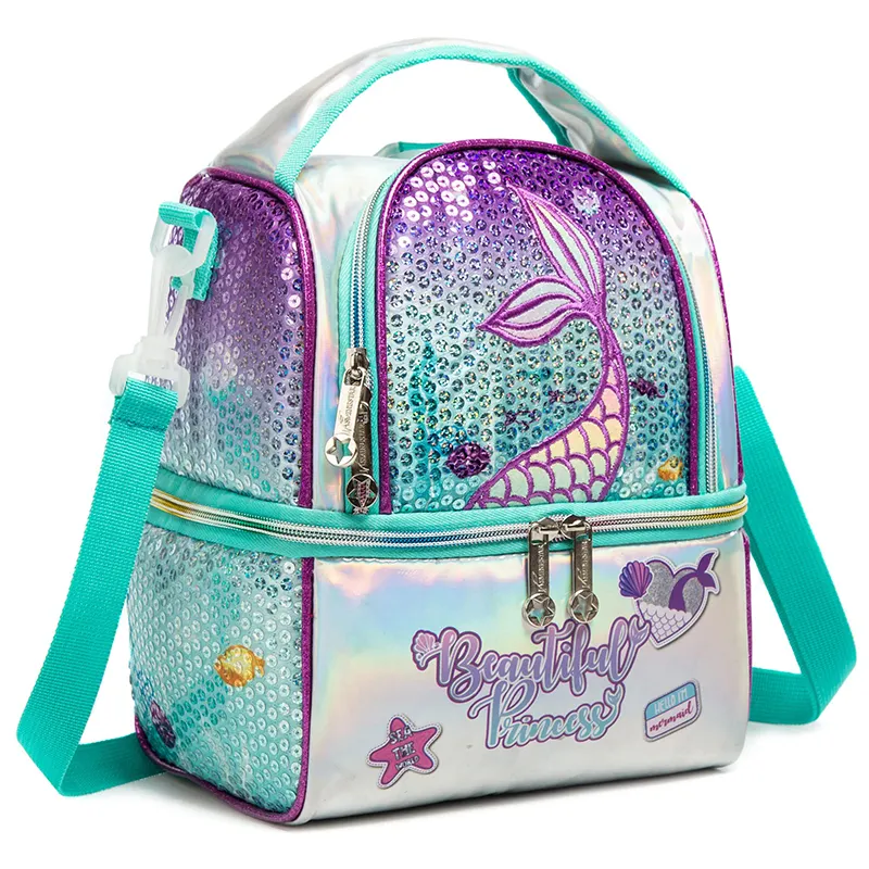Buy MyneeMoe FrescoPack Insulated Lunch Bag – Double Compartments, Waterproof & Stylish (Mermaid) Mermaid - Lunch Bag at MyneeMoe Online In India