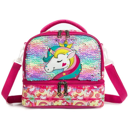 Buy MyneeMoe ChillMate Insulated Lunch Bag – Spacious, Durable & Waterproof With Dual Compartments (Unicorn) Unicorn - Lunch Bag at MyneeMoe Online In India