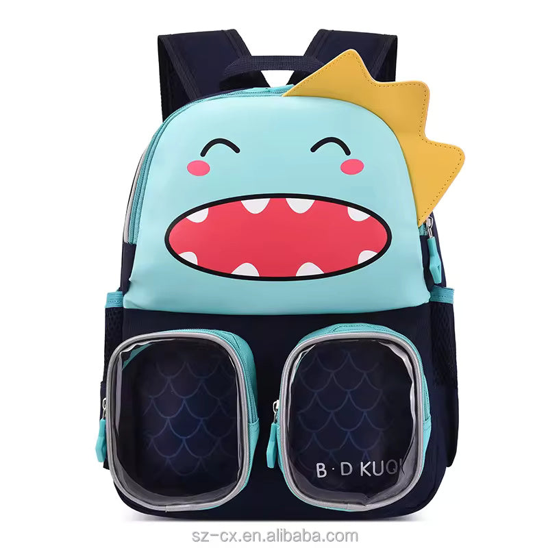 Buy Trendy Cartoon Character Backpack for Kindergarten With Front Pockets Green (Monster) at Myneemoe Online In India