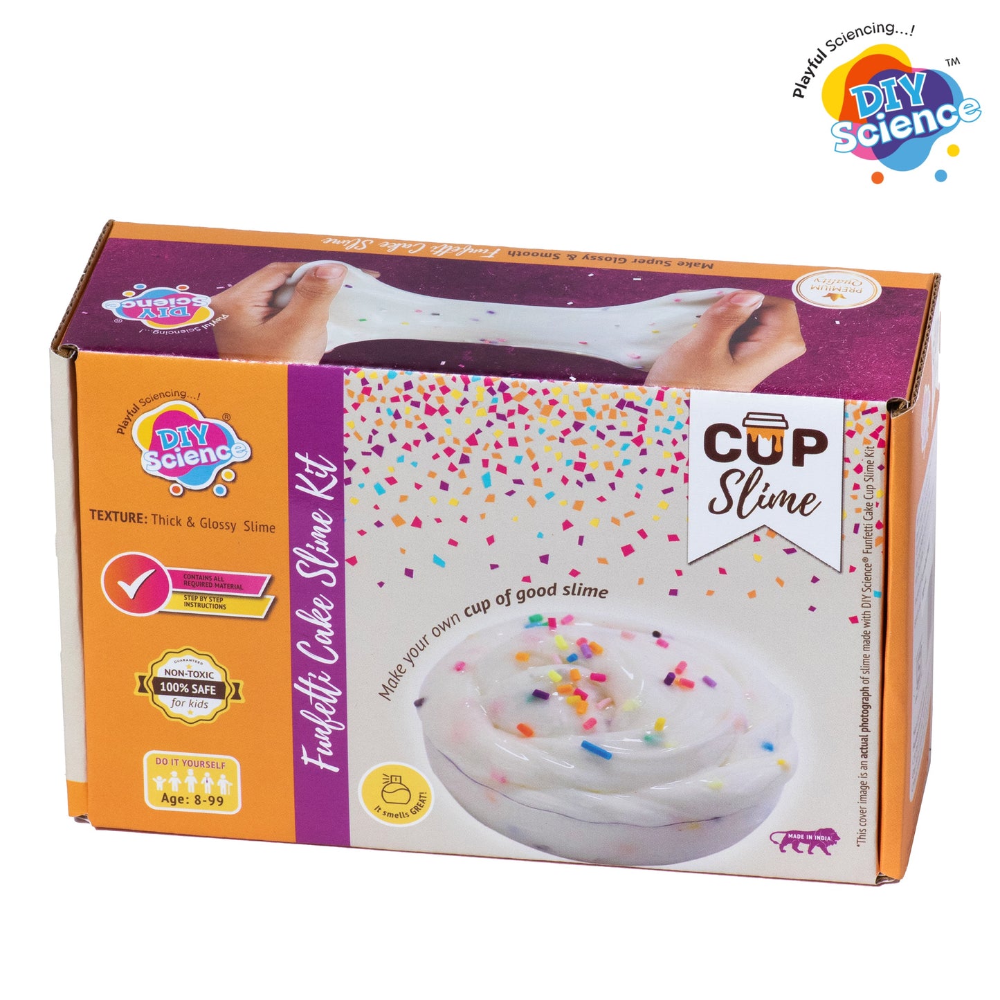 Buy Diy Science Funfetti Cake Cup Slime Kit (Texture Thick & Glossy Slime) at Myneemoe Online In India