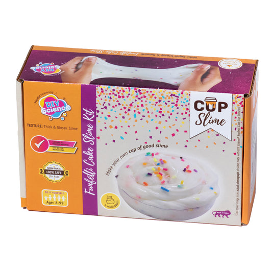 Buy DIY Science Funfetti Cake Cup Slime Kit (Texture: Thick & Glossy Slime) at Myneemoe Online In India