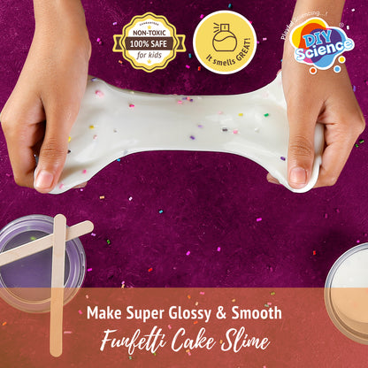 Buy Diy Science Funfetti Cake Cup Slime Kit (Texture Thick & Glossy Slime) at Myneemoe Online In India