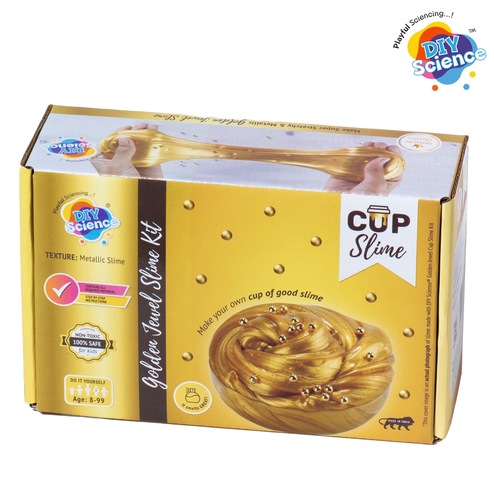 Buy Diy Science Golden Jewel Cup Slime Kit (Texture Metallic Slime) at Myneemoe Online In India