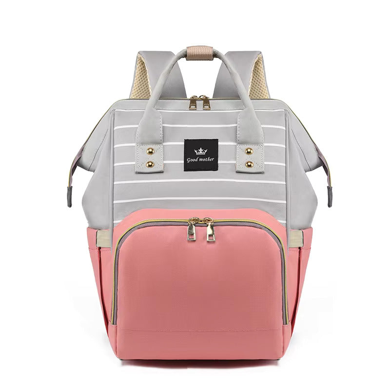 Buy MomGlide Diaper Bag - Large Capacity Mommy Backpack with Dry/Wet Compartments Pale Pink at MyneeMoe Online In India