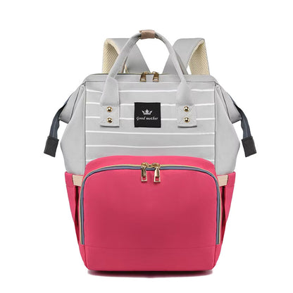 Buy MomGlide Diaper Bag - Large Capacity Mommy Backpack with Dry/Wet Compartments Fandango Pink at MyneeMoe Online In India