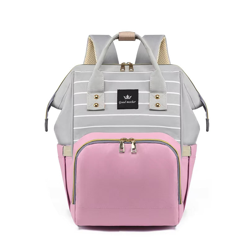 Buy MomGlide Diaper Bag - Large Capacity Mommy Backpack with Dry/Wet Compartments Pink at MyneeMoe Online In India