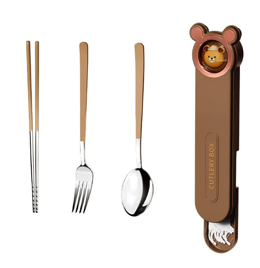 Buy Timeless Stainless-Steel Cutlery Set - Durable Spoon, Fork & Chopsticks at MyneeMoe Online In India