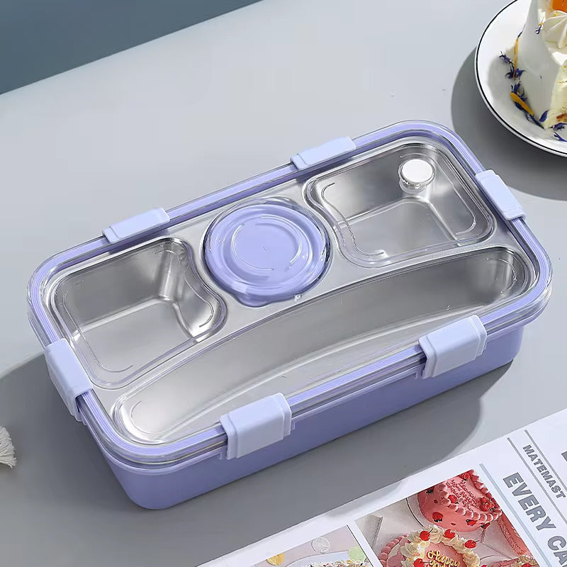 Buy MyneeMoe FreshFeast Stainless Steel Lunch Box with Bowl Purple at MyneeMoe Online In India