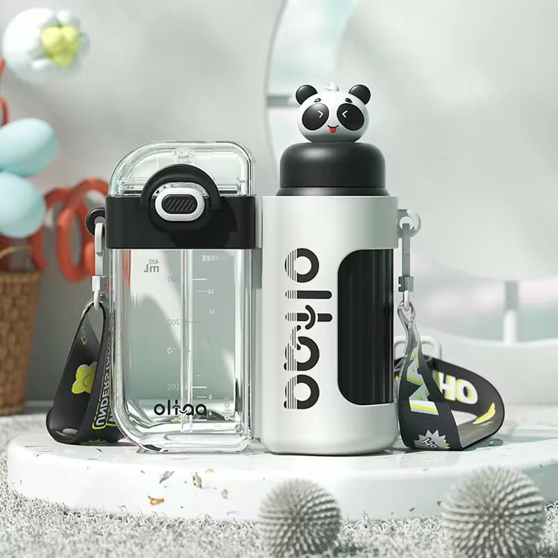 Buy Oh! Magic Double Detachable Water Bottle Set - Enjoy 2 Different Beverages Black at Myneemoe Online In India