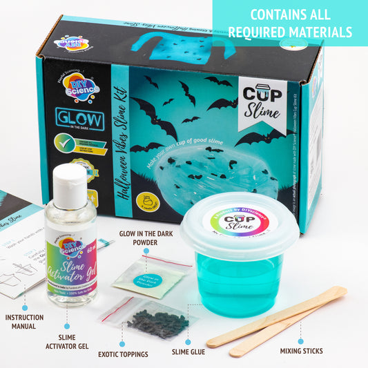 Buy Diy Science Halloween Vibes Cup Slime Kit (Texture Glow in the Dark Slime) at Myneemoe Online In India