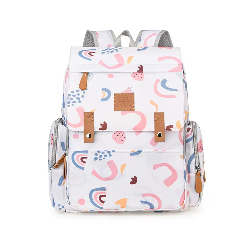 Buy ParentTrail Waterproof Nappy Bag - All-in-One Travel Mommy Diaper Bag Rainbow Bridge at MyneeMoe Online In India