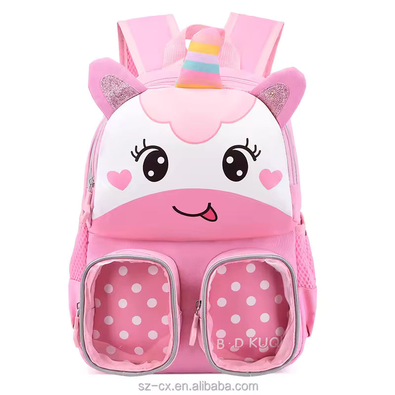 Buy Trendy Cartoon Character Backpack for Kindergarten With Front Pockets at Myneemoe Online In India