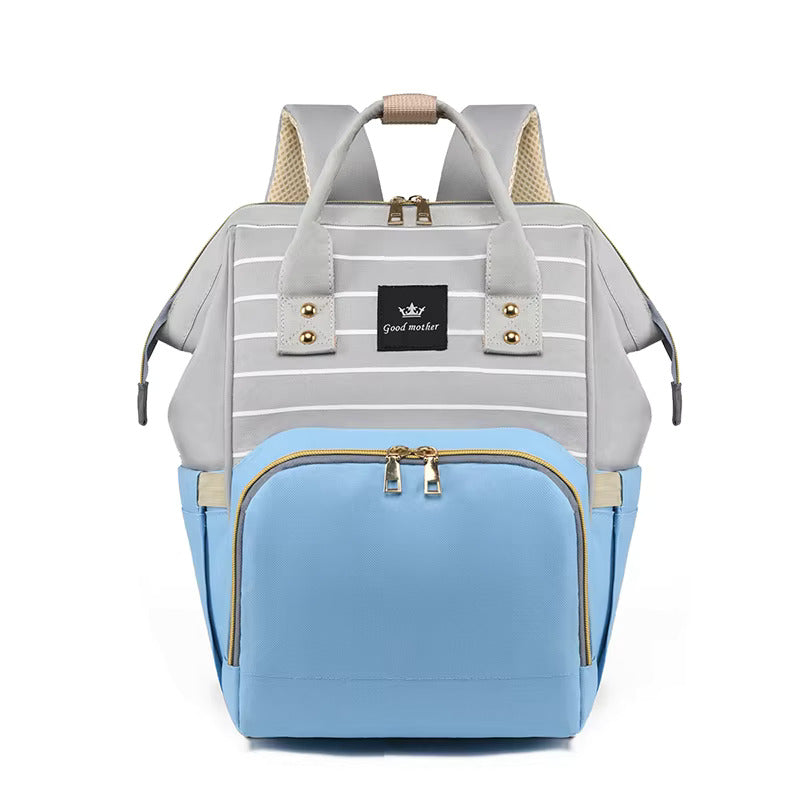 Buy MomGlide Diaper Bag - Large Capacity Mommy Backpack with Dry/Wet Compartments Sky Blue at MyneeMoe Online In India