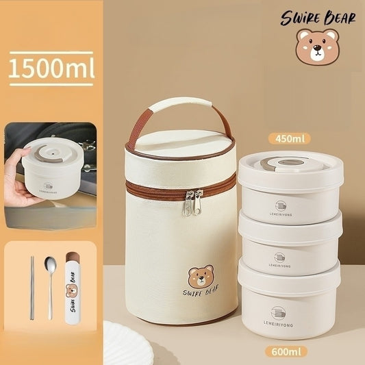 Buy 3 Stainless Steel Insulated Containers with Thermal Bag (Microwave Safe) at Myneemoe Online In India