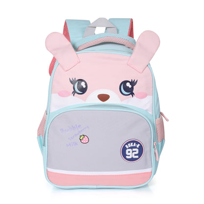 Buy Cute Dog & Bunny Backpack for Kindergarten Kids Pink & Peach at MyneeMoe Online In India