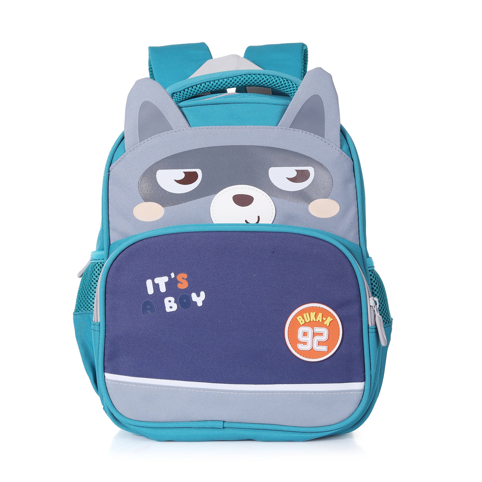 Buy Cute Dog & Bunny Backpack for Kindergarten Kids Blue & Grey at MyneeMoe Online In India