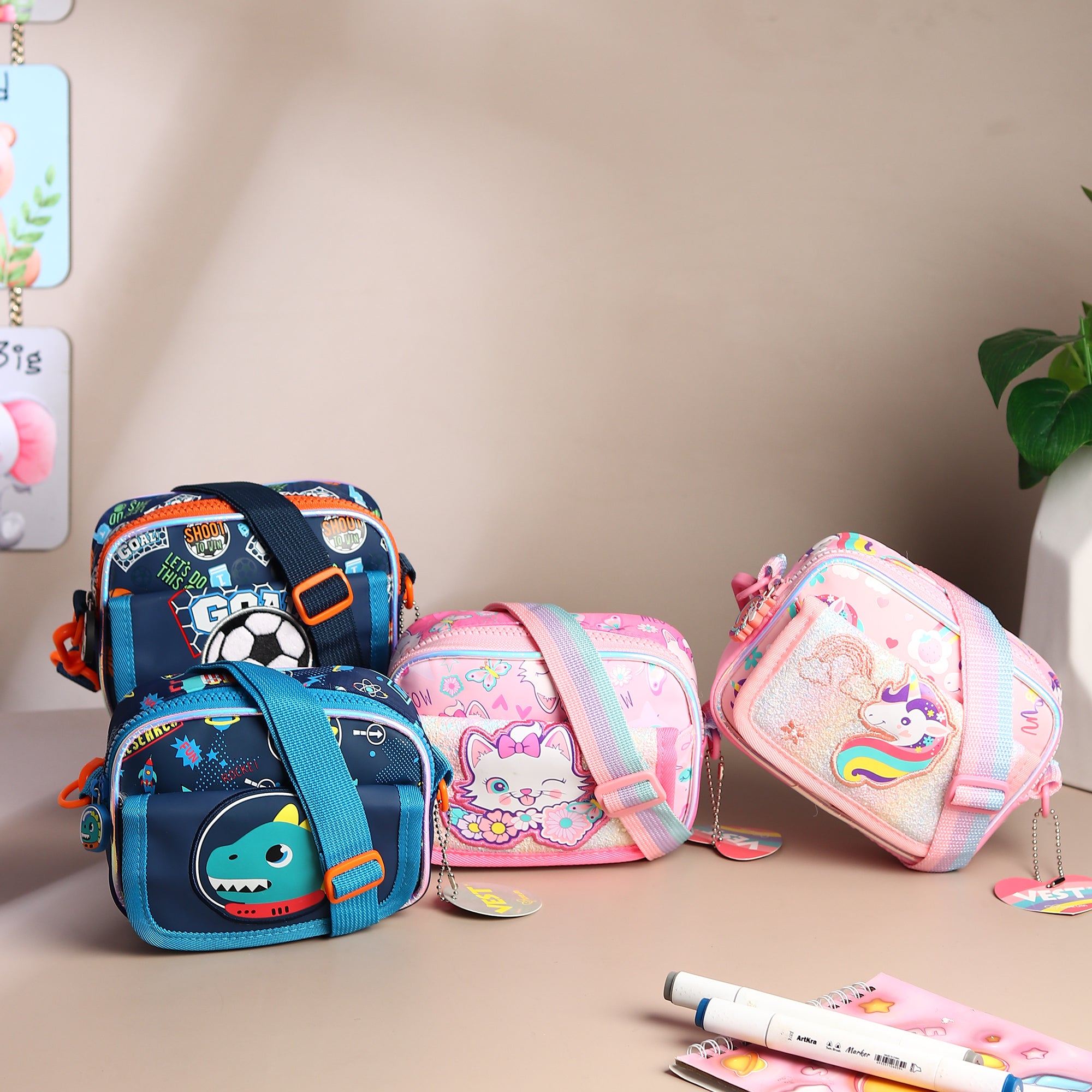 Buy MyneeMoe Vest Luxe Kids Sling Bag Stylish & Durable Mini Backpack for Play & Travel - Sling Bag at MyneeMoe Online In India