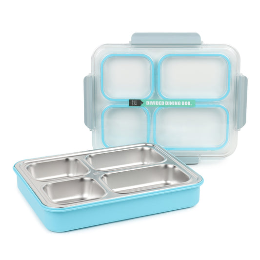 Buy 4-Compartment Bento Lunch Box (1.8L) for Office Goers, 100% Spill-Proof Design at MyneeMoe Online In India