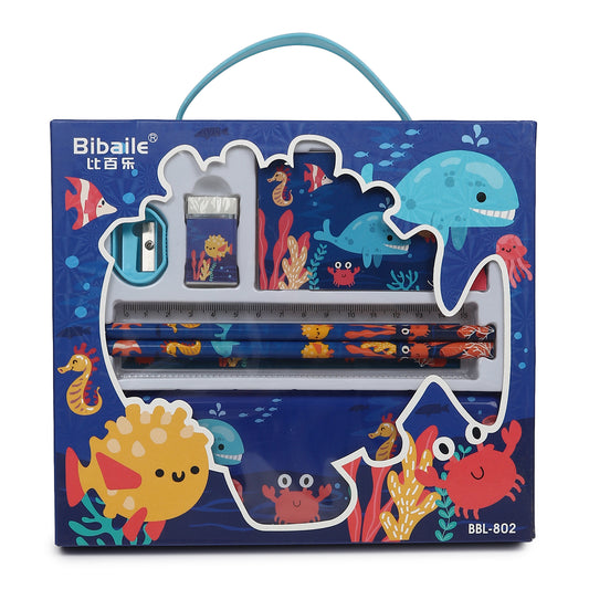 Buy Cute Little "AQUA LIFE" Theme Stationery Set (Pack Of 1) at MyneeMoe Online In India