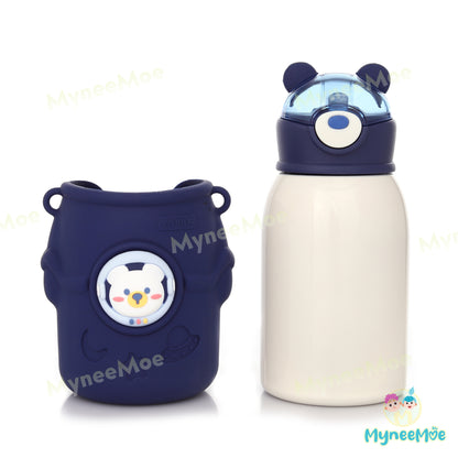 Buy Planet Cup 500ml Stainless Steel Water Bottle with Removable Cover & Stickers at MyneeMoe Online In India