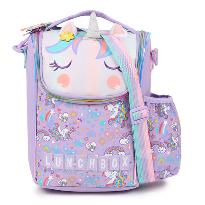 Buy Vest Thermal Lunch Bag for Kids - Two Layer Insulated Cooler Bag Unicorn (Purple) at MyneeMoe Online In India