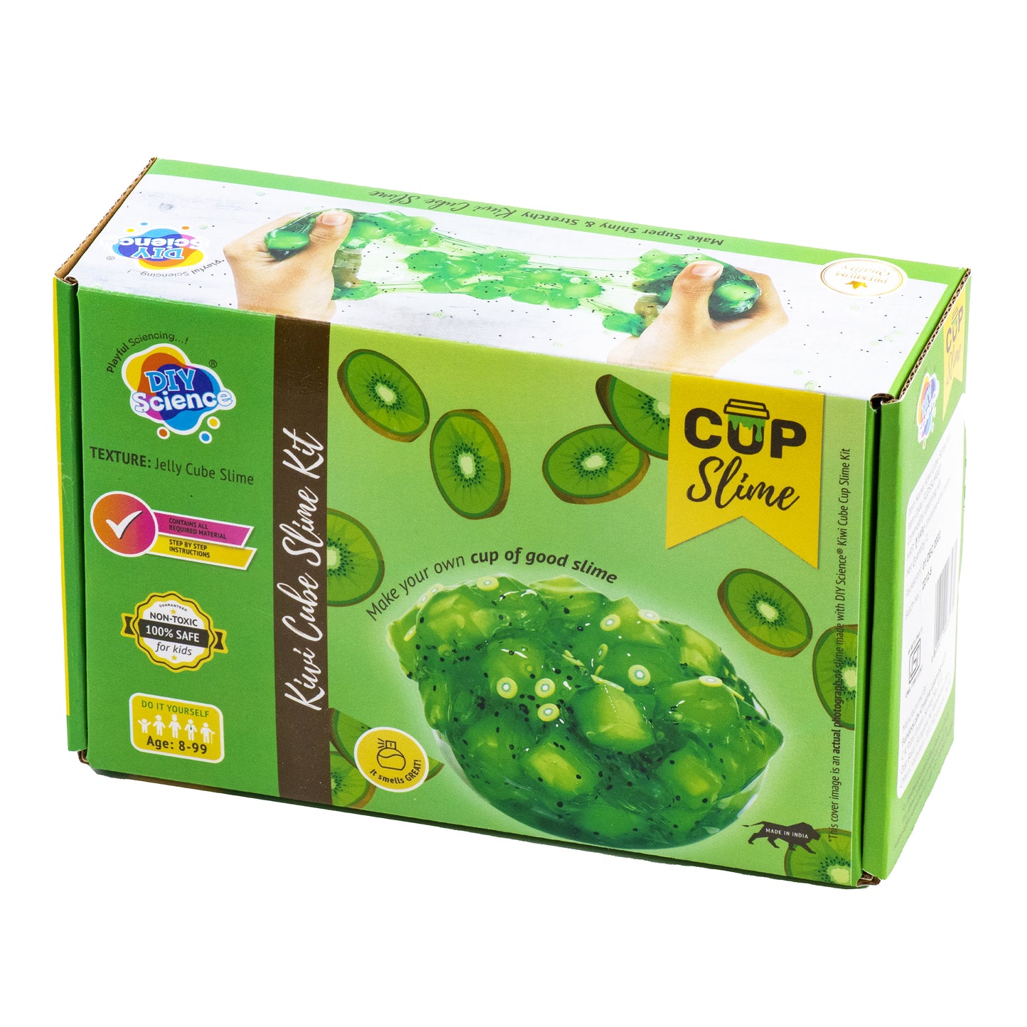 Buy Diy Science Kiwi Cube Cup Slime Kit (Texture Jelly Cube Slime) at Myneemoe Online In India