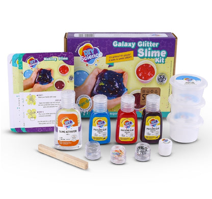 Buy Diy Science Galaxy Glitter Slime Kit (Texture Sparkling Clear Slime) at Myneemoe Online In India