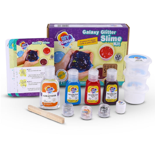 Buy DIY Science Galaxy Glitter Slime Kit (Texture: Sparkling Clear Slime) at Myneemoe Online In India