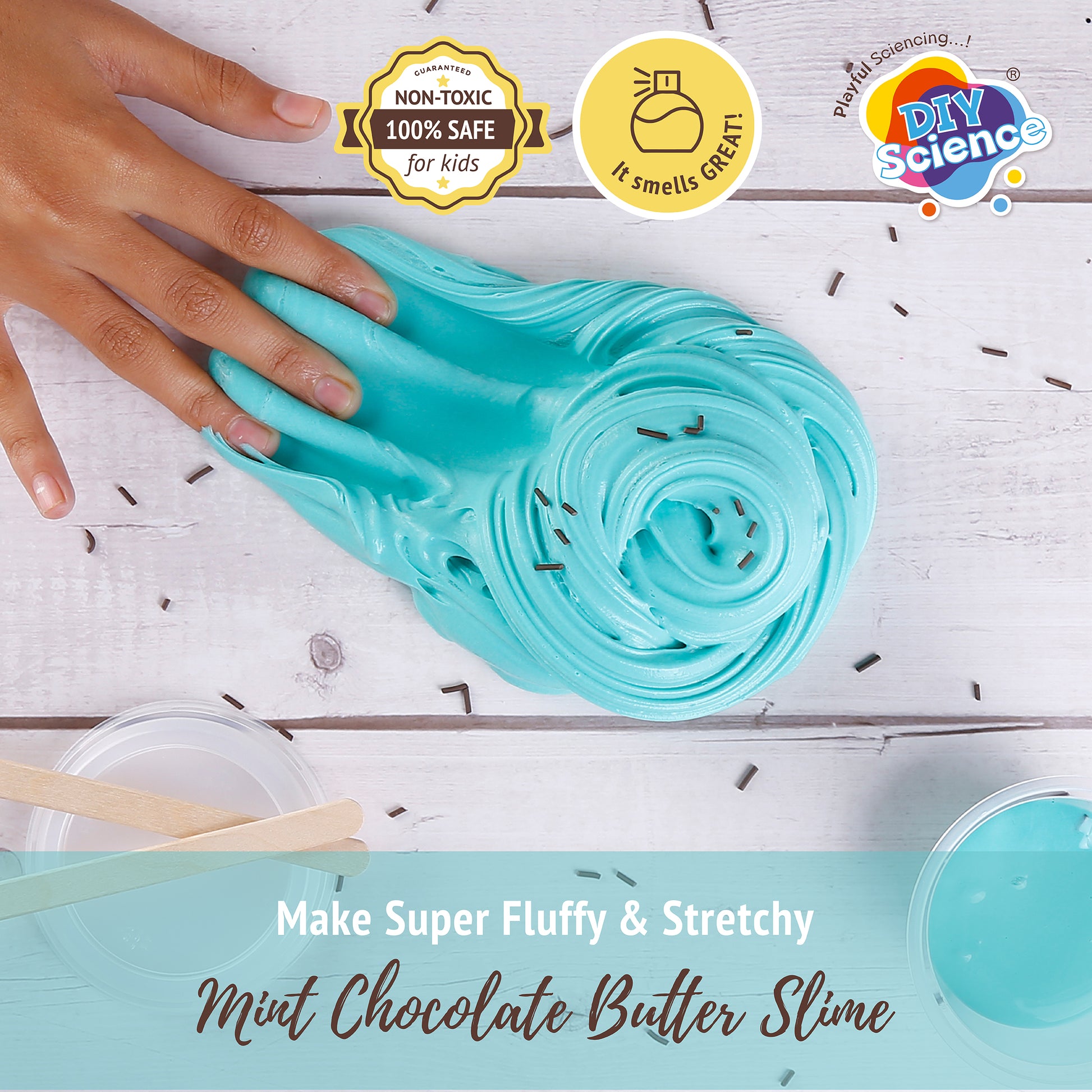 Buy Diy Science Mint Chocolate Butter Cup Slime Kit (Texture Butter Slime) at Myneemoe Online In India