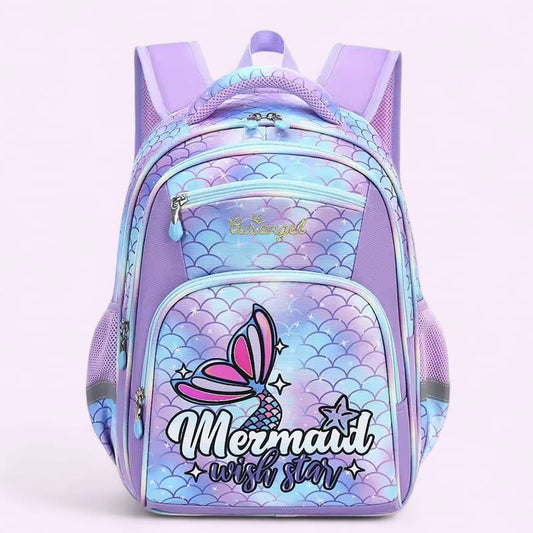 Buy Magical Mermaid & Unicorn Print School Bag - Waterproof & Spacious Backpack for Kids at MyneeMoe Online In India