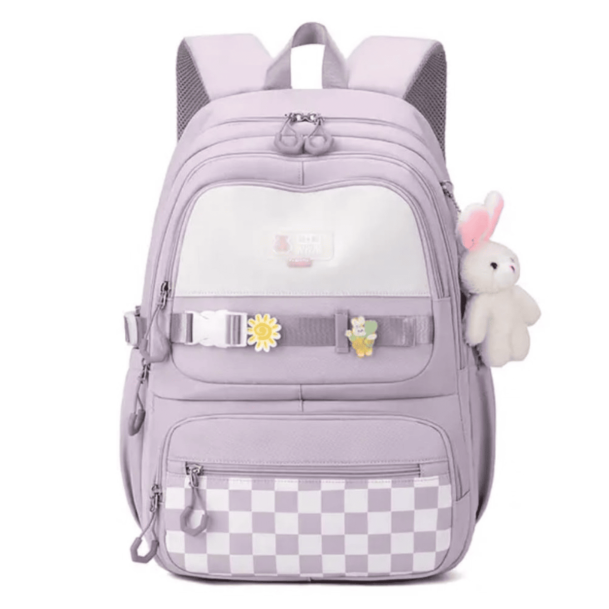 Buy MyneeMoe Sweet Pastel Girls Backpack – Durable, Stylish & Spacious School Bag (Purple) Purple - School Bag at MyneeMoe Online In India