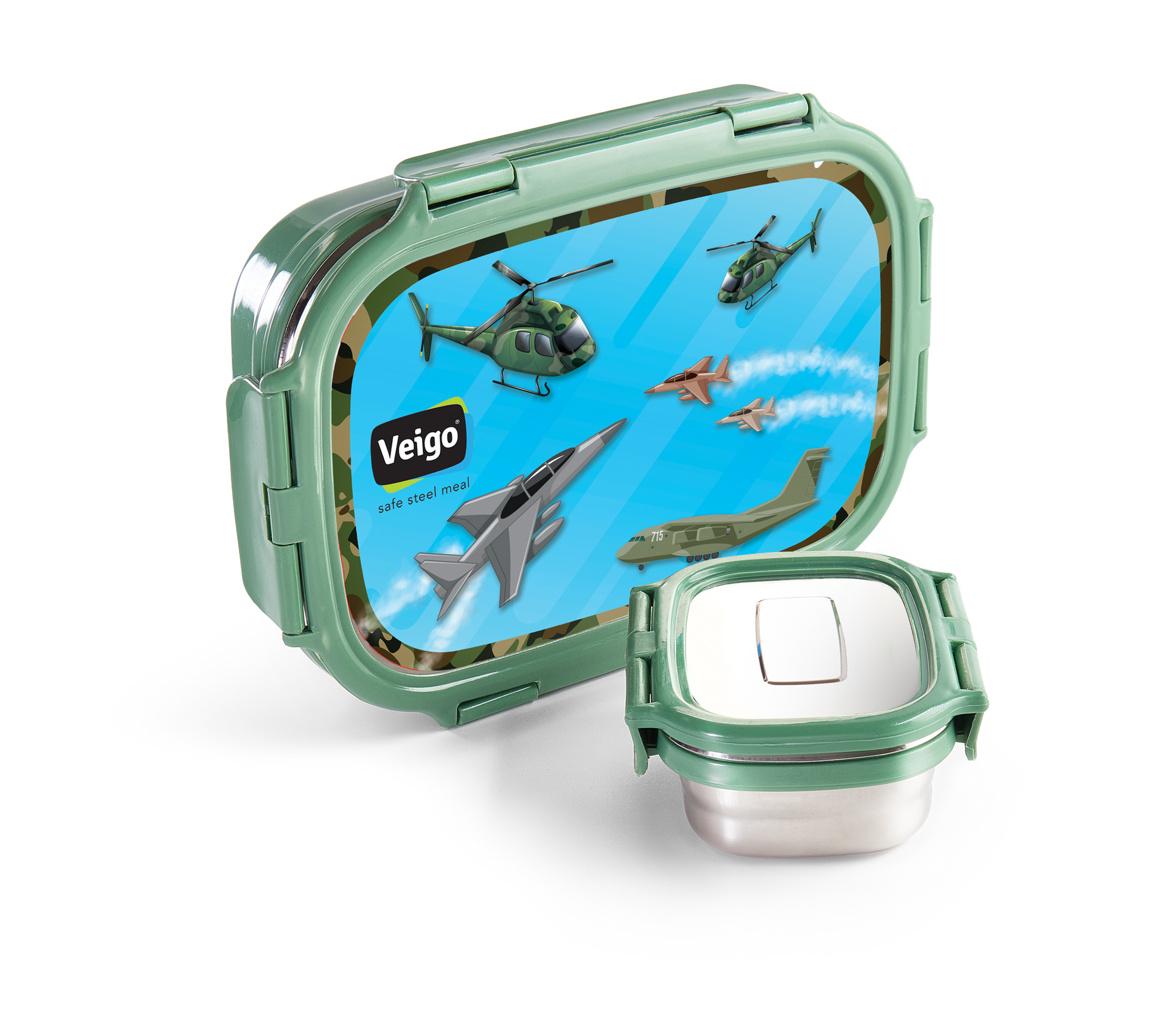 Buy Jumbo Deluxe Toons Stainless Steel Lunch Box: Fun & Functional Feasting Green at MyneeMoe Online In India