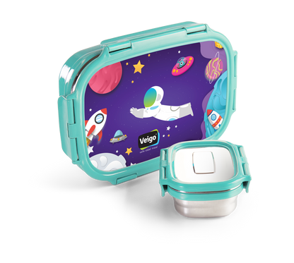 Buy Jumbo Deluxe Toons Stainless Steel Lunch Box: Fun & Functional Feasting Mint Green at MyneeMoe Online In India