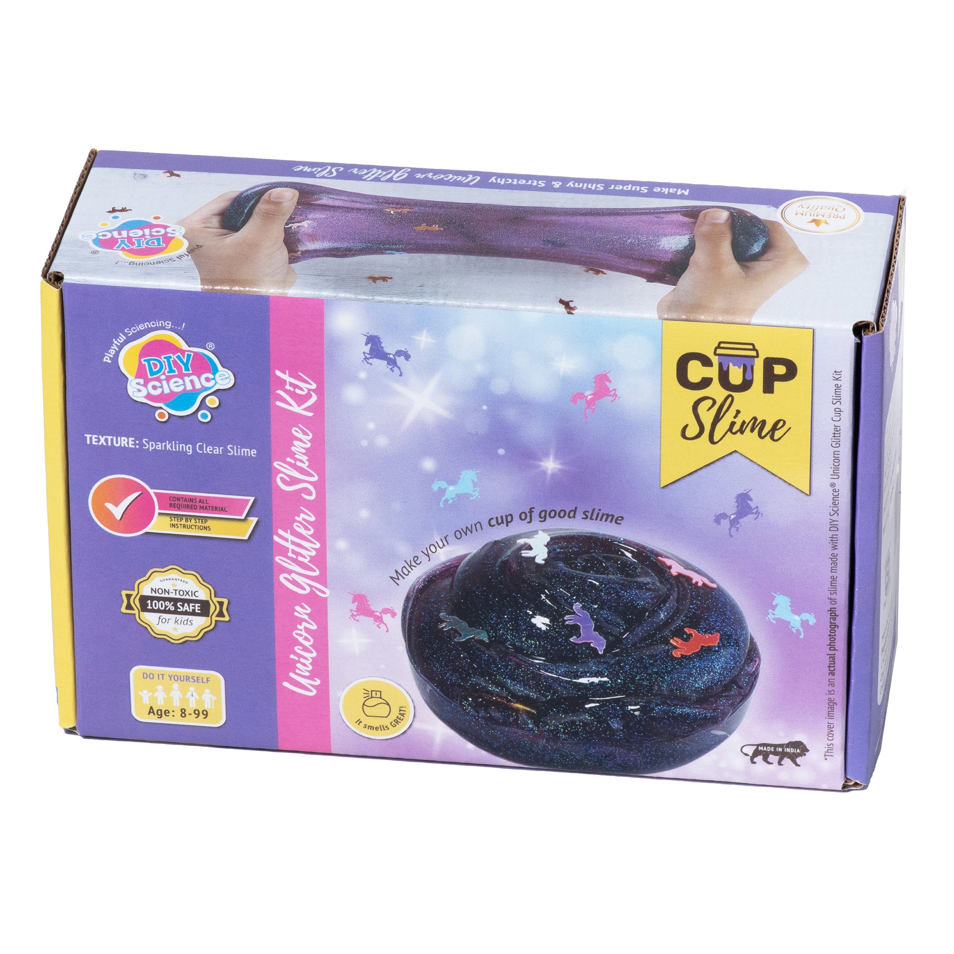 Buy Diy Science Unicorn Glitter Cup Slime Kit (Texture Sparkling Clear Slime) at Myneemoe Online In India