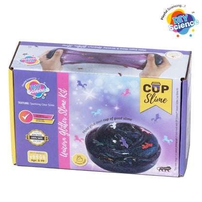 Buy Diy Science Unicorn Glitter Cup Slime Kit (Texture Sparkling Clear Slime) at Myneemoe Online In India