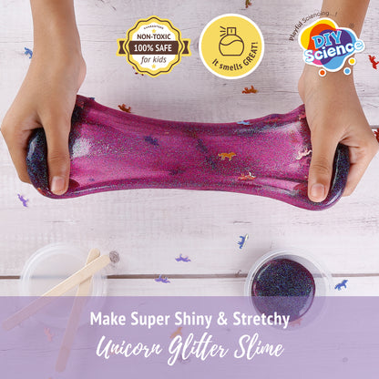 Buy Diy Science Unicorn Glitter Cup Slime Kit (Texture Sparkling Clear Slime) at Myneemoe Online In India