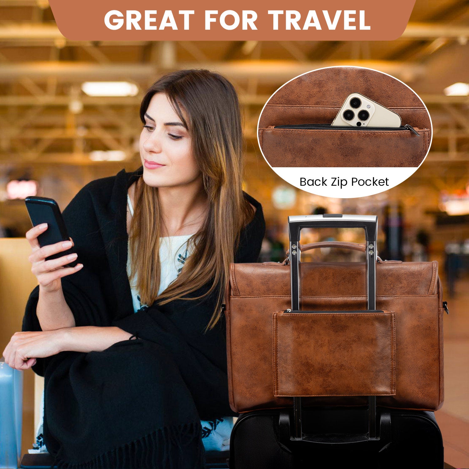 Buy MyneeMoe Lovevook Women's Laptop Bag Brown - Spacious and Stylish Work Tote - Laptop Bag at MyneeMoe Online In India