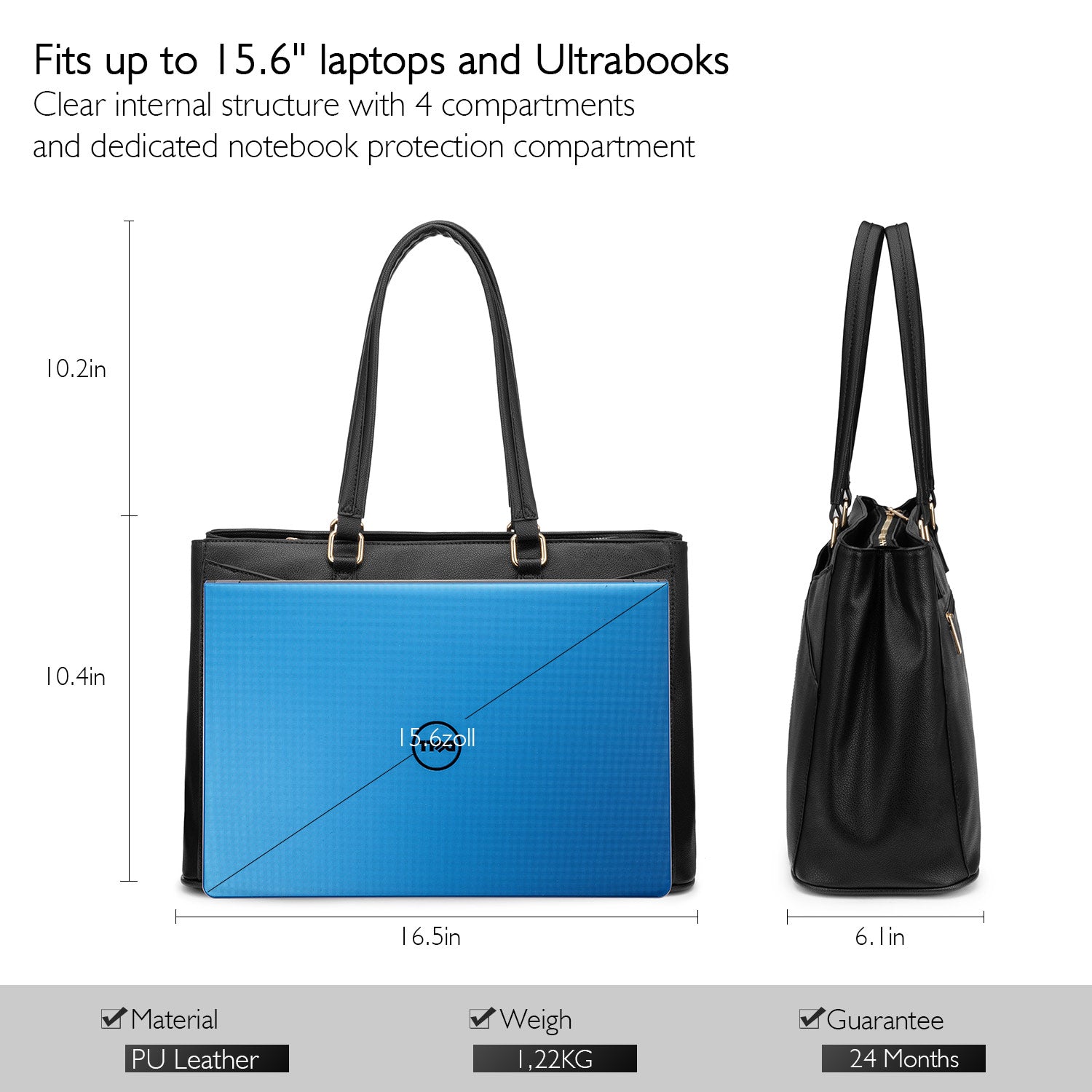 Buy MyneeMoe Lovevook Women's Versatile Laptop Tote & Handbag Alabaster - Perfect for Work and Travel - Laptop Bag at MyneeMoe Online In India