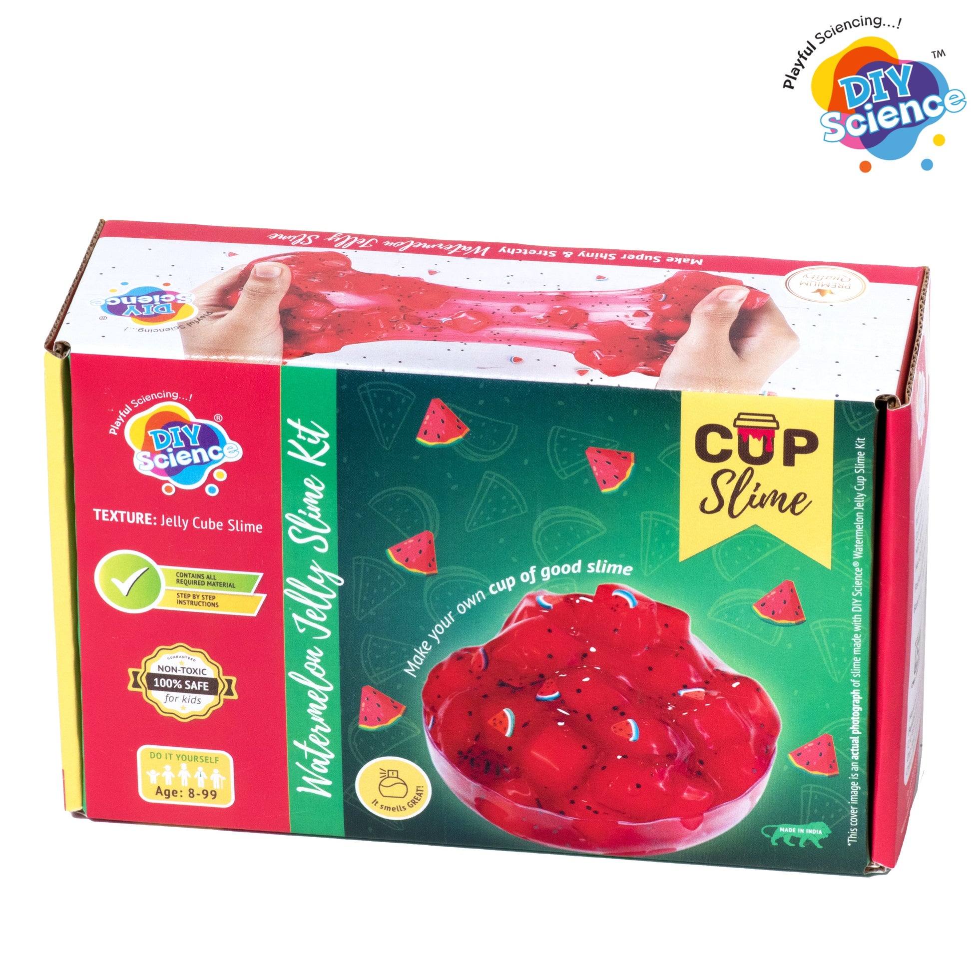 Buy Diy Science Watermelon Jelly Cup Slime Kit (Texture Jelly Cube Slime) at Myneemoe Online In India