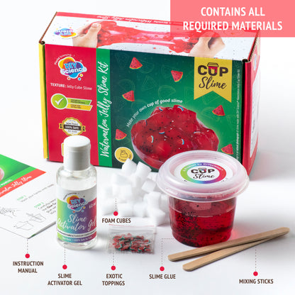 Buy Diy Science Watermelon Jelly Cup Slime Kit (Texture Jelly Cube Slime) at Myneemoe Online In India