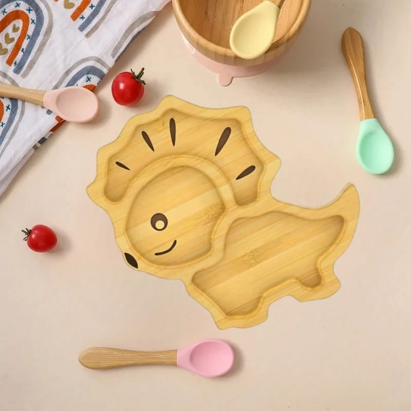 Buy Leo Bamboo Suction Feeding Set – Safe & Fun for Sustainable Baby Mealtime at Myneemoe Online In India