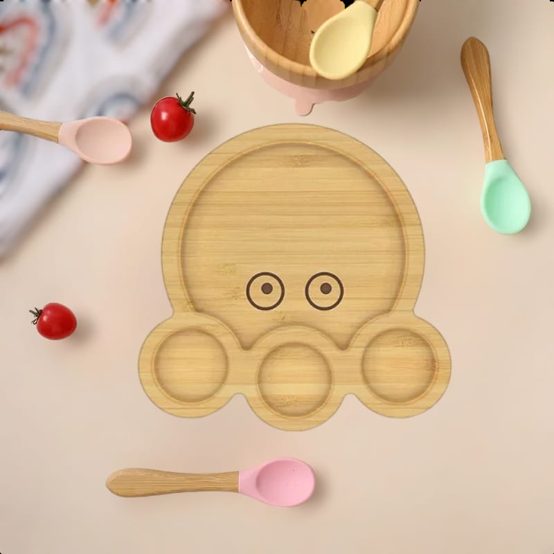 Buy Octopus Silicone Suction Feeding Set – Safe & Perfect for Baby-Led Weaning at Myneemoe Online In India