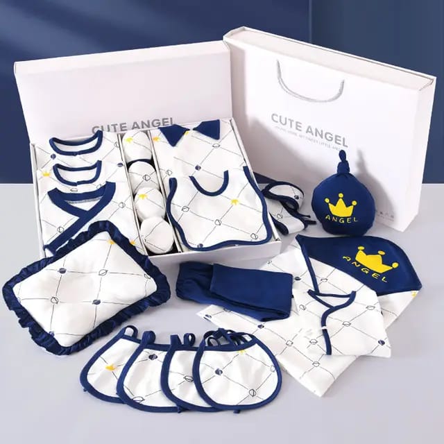 Buy Cute Angel 25 Piece Newborn Baby Gift Box – Adorable Baby Shower Essentials at Myneemoe Online In India