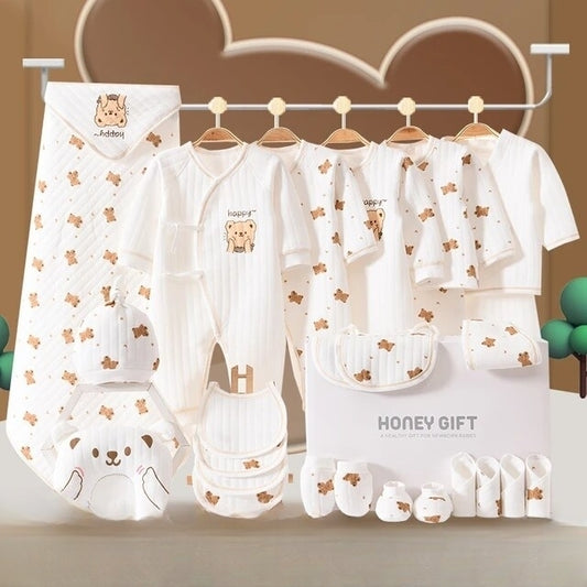 Buy Honey Gift (Happy Bear) 26 PCs Newborn Baby Gift Box White at Myneemoe Online In India