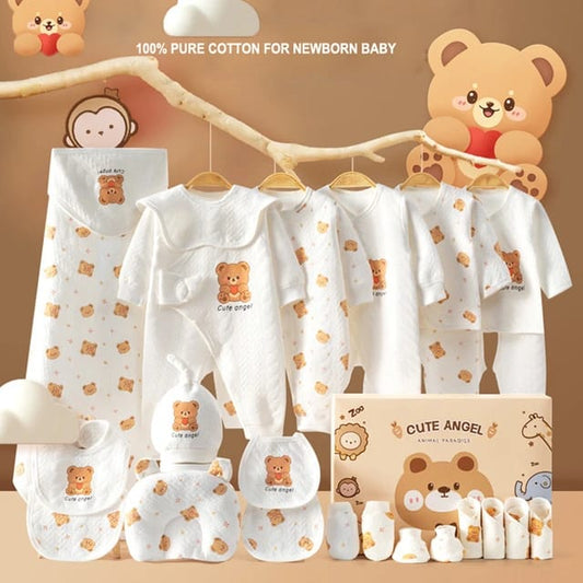 Buy Cute Angel (Animal Paradise) 25 PCs Newborn Baby Gift Box White at Myneemoe Online In India