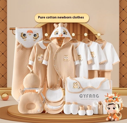 Buy CYFANG Dragon Baby, 24 PCs Newborn Baby Gift Box Beige & White at Myneemoe Online In India