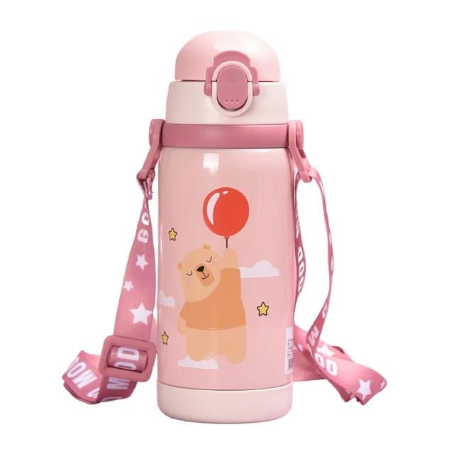 Buy Cool DI Vacuum Insulated Water Bottle for Kids – Stylish & Leak-Proof Bear & Balloon at MyneeMoe Online In India